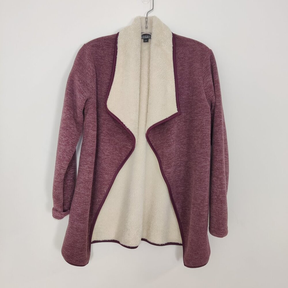 Nicole Miller Original Women's Open Front Cardigan Size S Purple Casual Fall